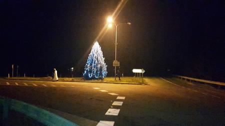 Blagoslov božično-novoletnega drevesa s prižigom lučk v razkriškem križišču 12